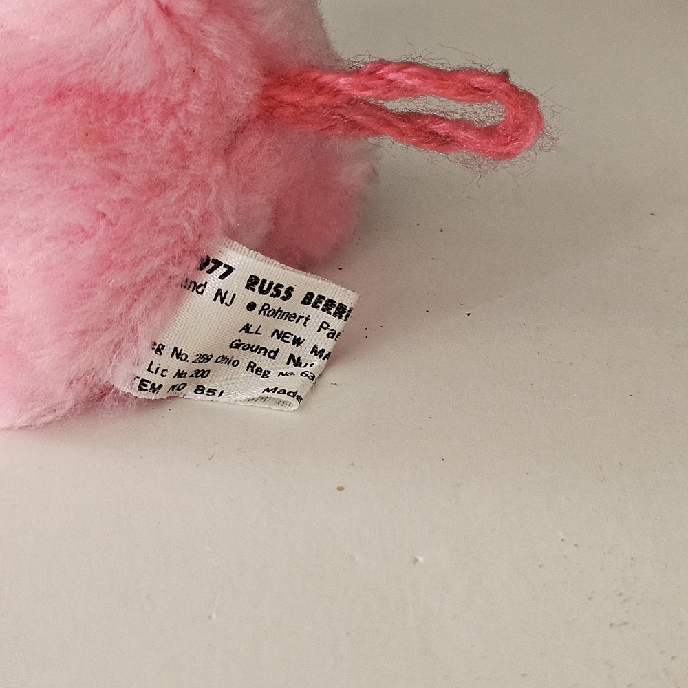 1977 Russ Plush Pink Pig Toy for Small Pets - Picture 6 of 11
